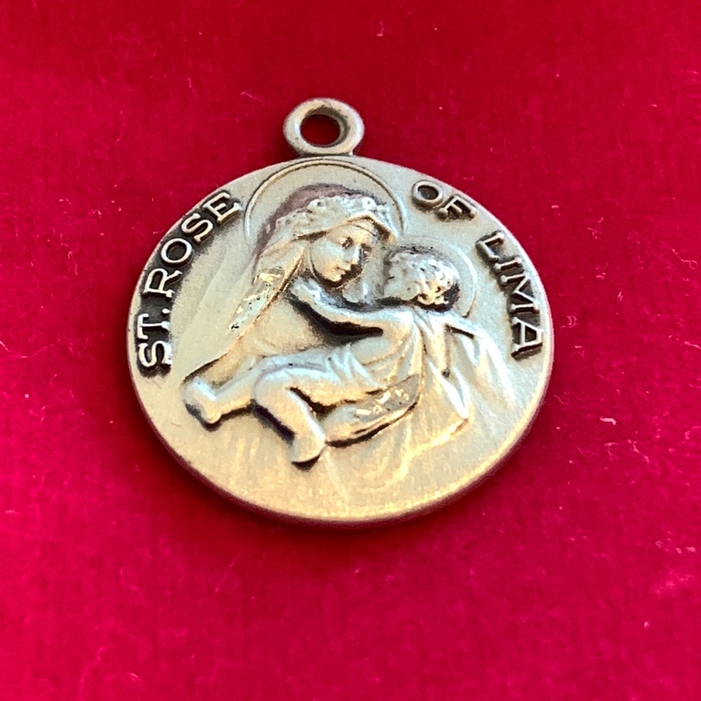 Brand new sterling St Rose of Lima pendant